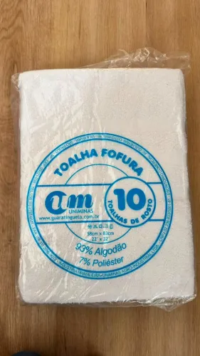 10 Toalhas de rosto 83x58 cm brancas