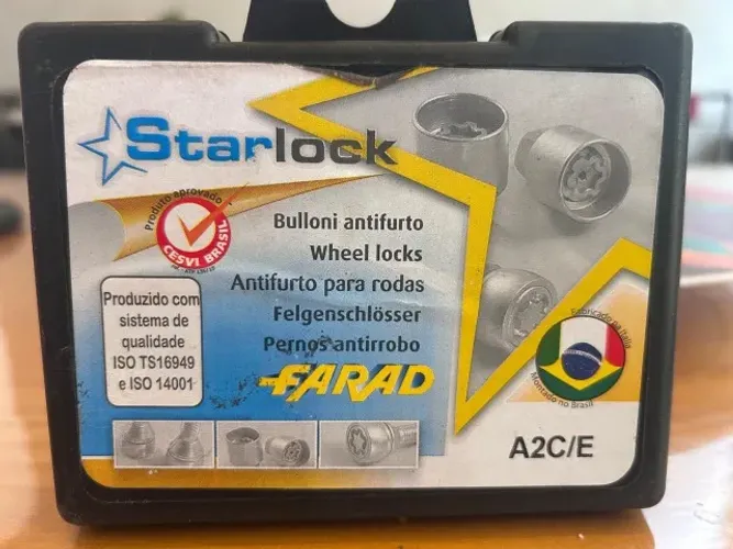Parafuso Antifurto de Rodas Farad Starlock A2C/E Original - para carros FIAT