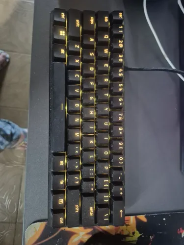 Teclado Mecânico Gamer Razer Huntsman Mini-Click Optical Switch Purple 1 mes de Uso