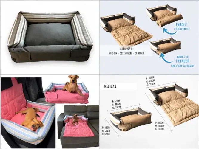 Cama protetor para o sofá e carro 3 em 1 impermeável para cachorros