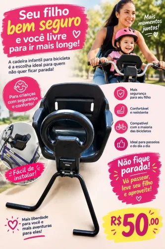 Cadeira de bicicleta para criança