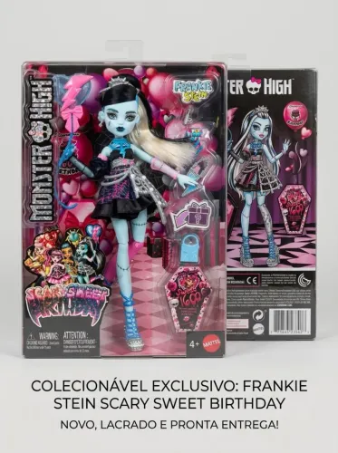 Boneca Monster High Frankie Stein Scary Sweet Birthday G3 Mattel - Lacrada