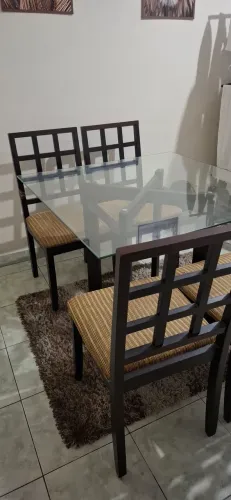 Mesa tampão de vidro