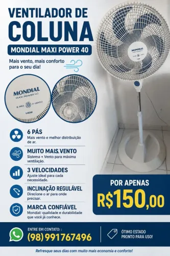 Ventilador só o filé