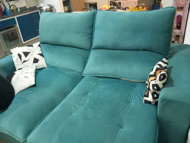 Sofá Retrátil Azul
