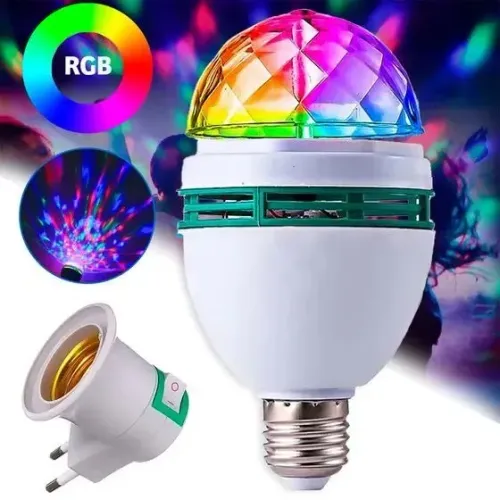 Lampada festa RGB Giratória
