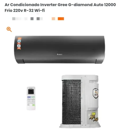 Ar condicionado gree 12.000 BTUs diamond inverter