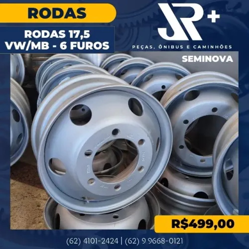 Rodas 17,5 Volks e Mercedes - 6 furos (Seminova)