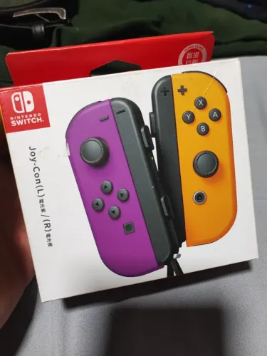 Joy con roxo neon / laranja neon ORIGINAL NOVO