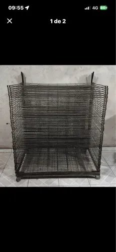 Grade secadora metálica para serigrafia usada
