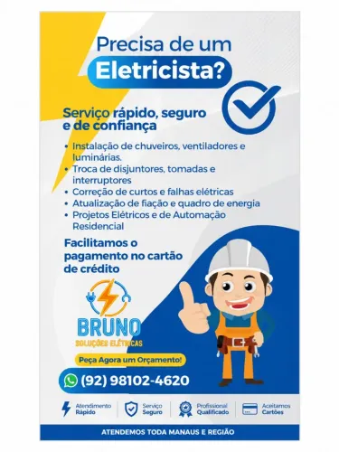 ? ELETRICISTA RESIDENCIAL E COMERCIAL EM MANAUS ?