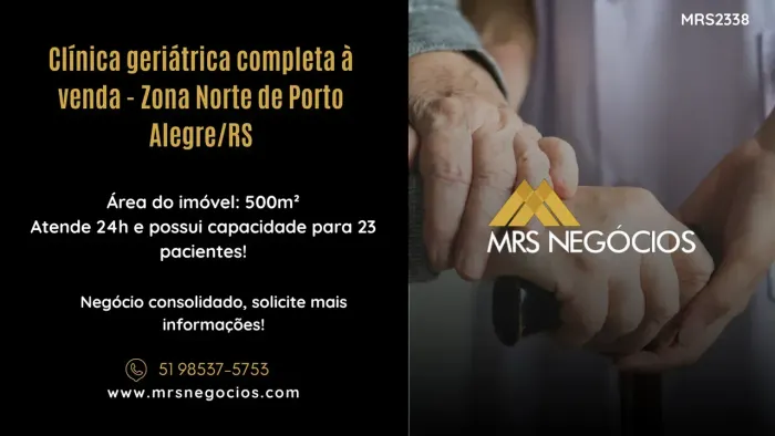 Clínica geriátrica completa à venda, 500m² - Zona Norte de Porto Alegre/RS