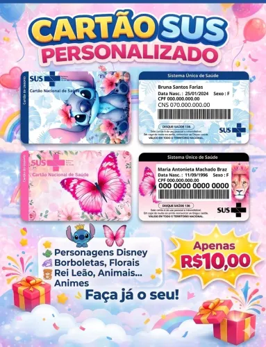 CARTÃO PERSONALIZADO S.U.S