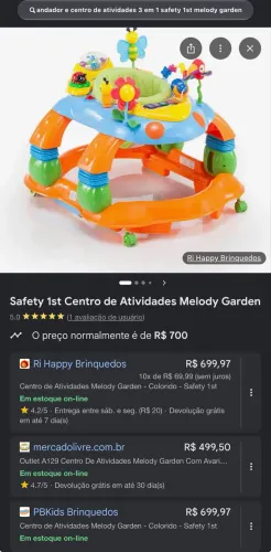 Andador e Centro de Atividades 3 em 1 Safety 1st Melody Garden (Desapego)