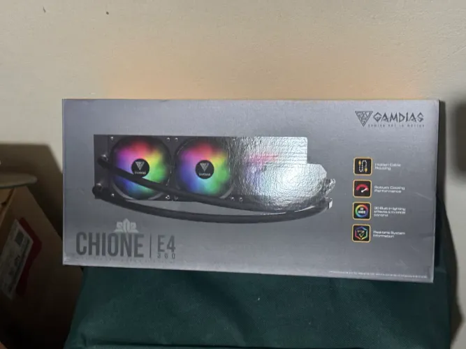 Water Cooler Gamdias Chione E4-360, ARGB, 360mm, Display Digital, Intel-AMD, PWM, Preto