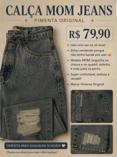 Calça MOM jeans