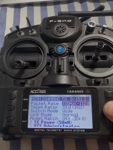 FPV Rádio FrSky Taranis X9 Lite EdgeTX + Módulo ELRS Jumper 2.4GHz 500mW