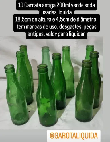 10 garrafa antiga soda 200ml