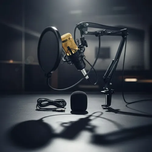 Microfone para podcast - microfone condensador profissional - entrega grátis