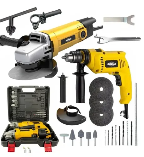 Kit furadeira parafusadeira+ Esmerilhadeira lixadeira maleta
