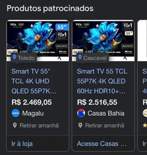 TV TCL 55 Polegadas