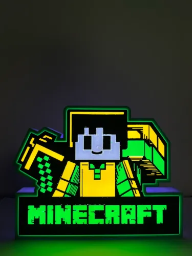 SUPER OFERTA QUEIMA DE COLEÇÃO Luminária 3D Minecraft