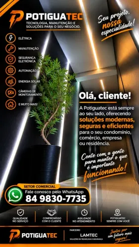 Trabalhamos com Elétrica, Manutenção, Segurança Eletrônica, Automação, Energia Solar