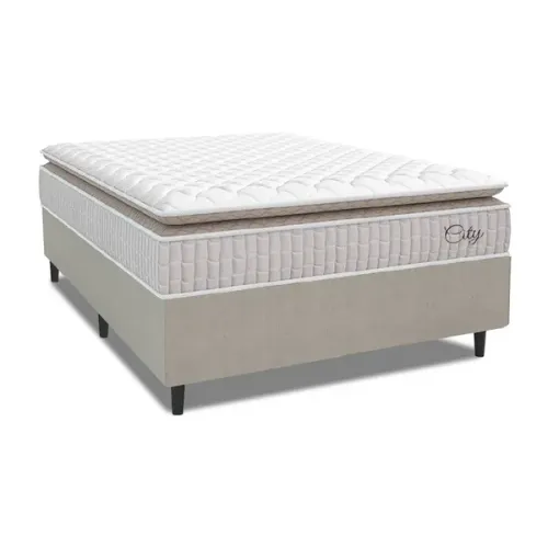CAMA CASAL BOX: COLCHÃO MONTREAL CASAL + BOX