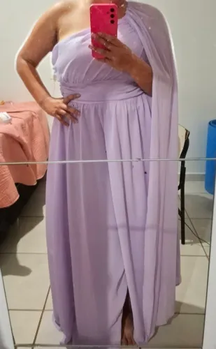 Vestido de festa longo lilás