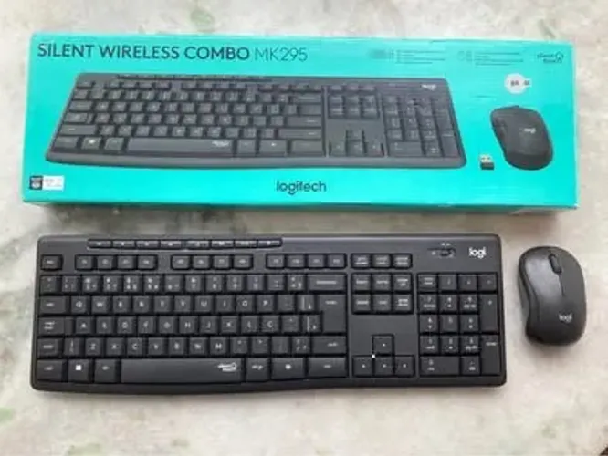 Kit Teclado e mouse loggi silencioso silent wireless combo mk295 funcionando perfeitamente