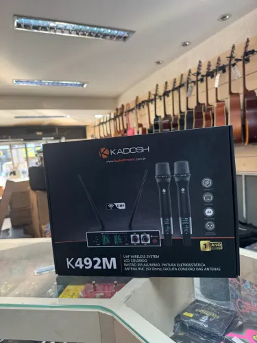 Microfone Kadosh sem fio Duplo K392M K492M