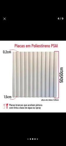Placas em poliestireno