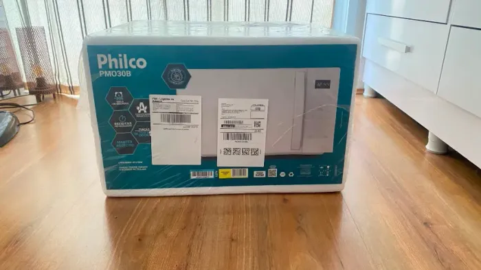 Micro-ondas Philco 28L Branco Pintura Limpa Fácil PMO30B