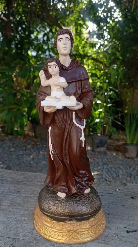 Santo Antônio 15 cm gesso