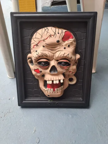 Decoração de halloween animatrônica vintage de zumbi