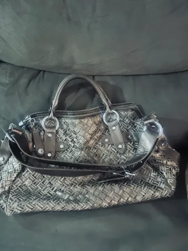 Bolsa Elisa Atheniense tressê marrom
