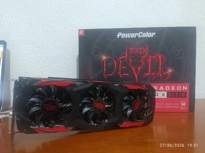 Placa de vídeo RX570 4gb (Red Devil - Power Color) 100%