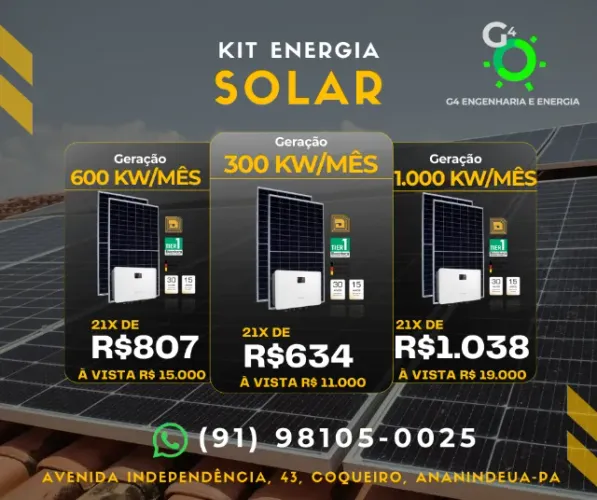 Energia Solar a parti de 8.000