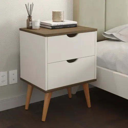 Mesa de Cabeceira 2 Gavetas Várias Cores NOVA