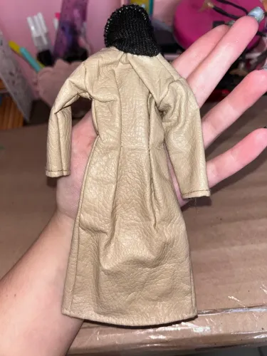 Casaco de couro para Barbie