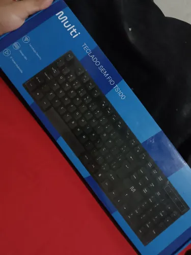 TECLADO SEM FIO TS100 - Multilaser, em perfeito estado.