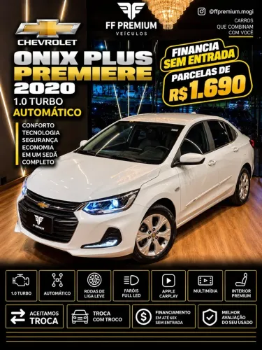 Chevrolet Onix Sedan Plus Premier 1.0 12V TB Flex Aut. 4P 2020