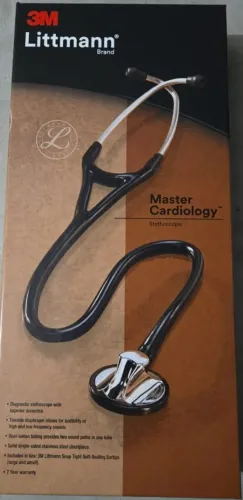 Estetoscópio Littmann Master Cardiology preto. Seminovo, na caixa. 