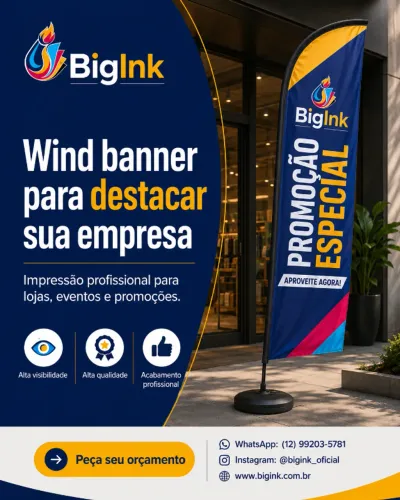 Wind Banner Personalizado para Empresas e Eventos