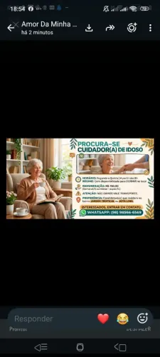 Cuidador-vaga para mulheres