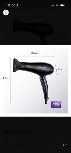 Secador de cabelo Mondial 200W-SCN-01