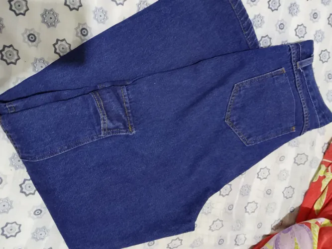 Calça Wed leg 44 cintura alta bolsos laterais linda