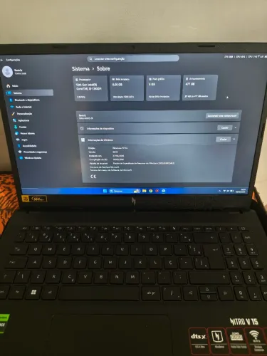 Notebook Nitro V15 RTX 3050 6GB