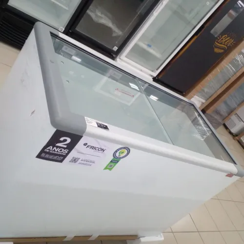 FREEZER HORIZONTAL DE 411 LITROS DE BAIXA TEMPERATURA, COM PORTA DE VIDRO NOVA, PROMOÇÃO!!