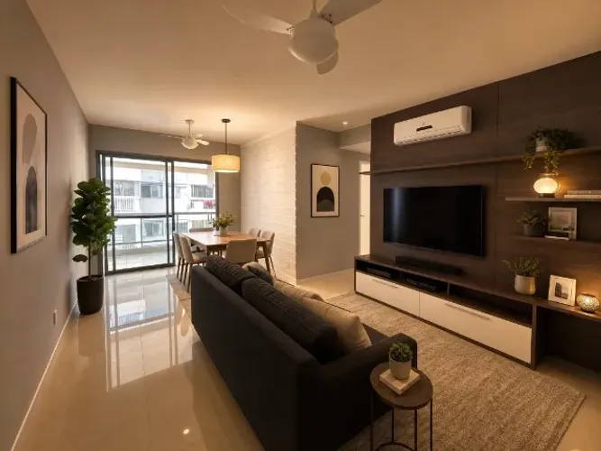Apartamento de 3 qts no Recreio dos Bandeirantes, com infra